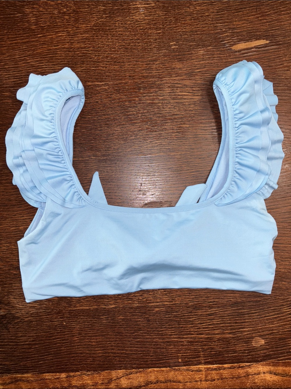 KidsLight Blue Ruffle Strap Swim Top